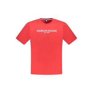 Красная хлопковая мужская футболка North Sails