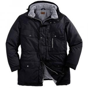 Мужская парка Boulder Creek By Kingsize, большая и высокая, на флисовой подкладке, со съемным капюшоном и 6 карманами, черный