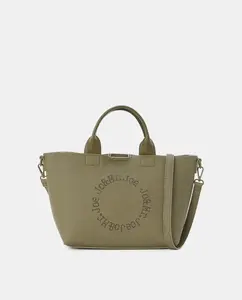 Сумка с логотипом из заклепок Jo & Mr. Joe, хаки