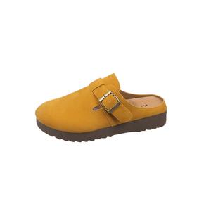 Женские сандалии с закрытым носком, устойчивые к истиранию и скольжению WUJI, Yellow