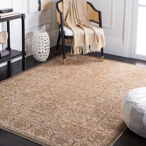 Ковер SAFAVIEH, 161 x 229 см, Paradise Collection, Mouse & Silver, традиционный восточный дизайн из вискозы, идеально подходит для помещений с высокой проходимостью в гостиной, спальне (PAR169-3111)