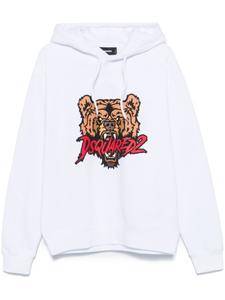DSQUARED2 худи Cool Fit с логотипом Bear, белый