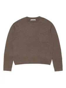 Свитер с нагрудным карманом Acne Studios, коричневый