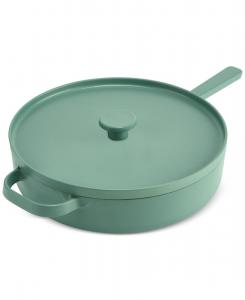 Эмалированная чугунная кастрюля-жаровня объемом 3,5 кварты (около 9,7 л), The Cellar, зеленый