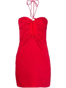 Платье мини Laura с вырезом халтер Cult Gaia, красный
