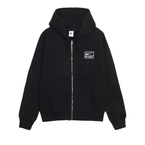 Худи Nike x Stussy Zip Fleece 'Black', черный
