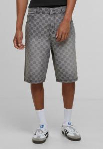 Джинсовые шорты AETHER MONOGRAM PEQUS, серый деним