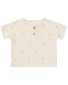 Футболка-хенли Rylee + Cru Collective Woven, желтый