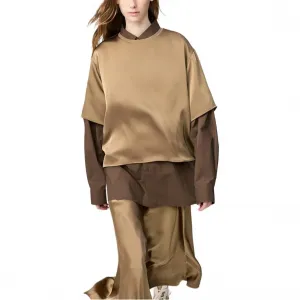 Футболка Clare Waight Keller C Collection SS26 Women's UNIQLO, темно-бежевый