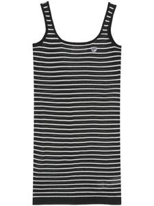 Chiara Ferragni полосатое платье мини с нашивкой Eyelike, черный