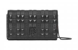 Кошелёк из ягнёнка женский чёрный Burberry