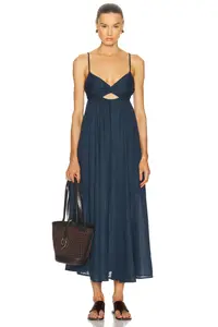 Платье Ascension с асимметричным запахом спереди Zimmermann, Dark Blue