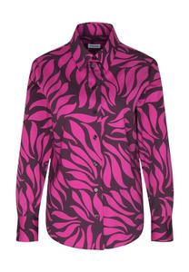 Блузка-рубашка, хлопок, женская Seidensticker, цвет 88 88 Brombeere