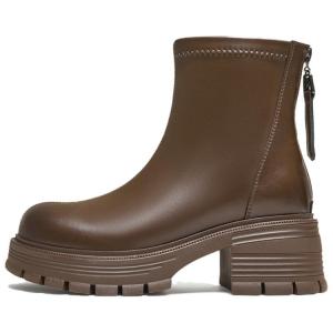 Женские полусапожки черно-коричневые BASTO, коричневый