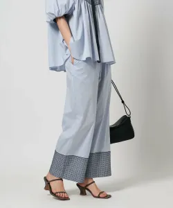 Удобные брюки с вышивкой United Arrows, цвет Lt.Blue