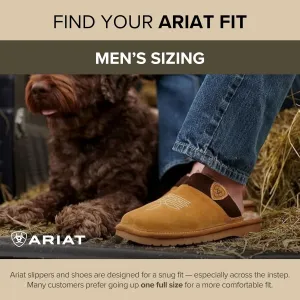 Мужские домашние/уличные теплые комфортные экзотические тапочки ARIAT Silversmith с квадратным носком и кожаной верхней частью