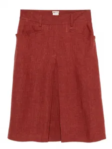 Юбка миди Regina с карманом Massimo Alba, красный