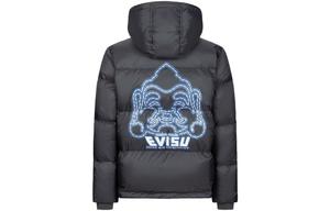 Пуховик мужской темно-серый Evisu, темно-серый