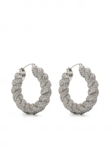 Серьги-кольца в виде каната Eddie Borgo, серебристый
