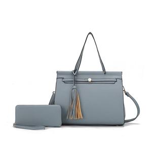 Женская сумка-саквояж с бумажником Shelby из веганской кожи MKF Collection от Mia K - 2 шт., цвет Denim