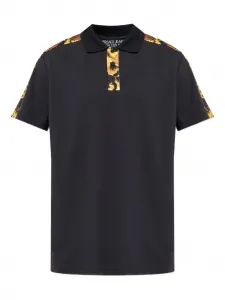 Рубашка поло с принтом Baroque Versace Jeans Couture, черный