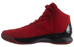 Кроссовки Under Armour Curry 1 Lux Mid Sde Red/Black-Red, красный