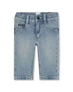 Детские джинсы голубого цвета BOSS Kidswear