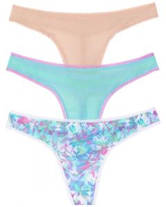 Комплект из 3 сетчатых трусиков-стрингов OnGossamer On Gossamer, Multi