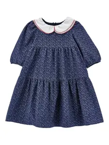 Платье с оборками и воротником Питер Пэн Philosophy Di Lorenzo Serafini Kids, синий