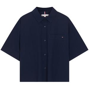 Рубашка с коротким рукавом и карманом Tommy Hilfiger, синий