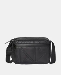 Мужская стеганая сумка с монограммой Calvin Klein, черный