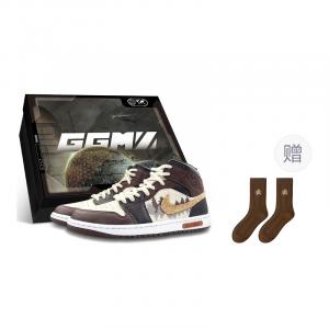 Баскетбольные кроссовки Air 1 Vintage Men Mid-Top Black/Brown/Beige Jordan