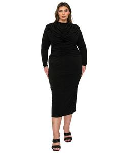 Платье-футляр Aurora с оборками больших размеров L I V D, Black