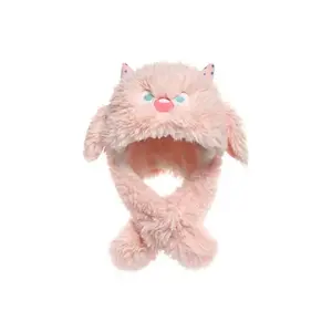 FREE RABBITⅡ Теплая шапка для женщин, Ear Moves-Cream Pink