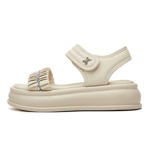 Rich birds Женские сандалии на одной застежке бежевые, цвет Beige