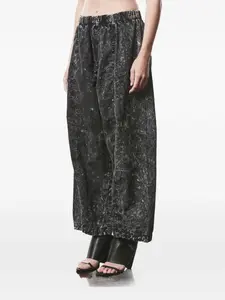 Брюки с мраморным принтом Thom Krom, черный