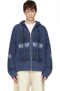 Who Decides War Толстовка на молнии с синими крыльями