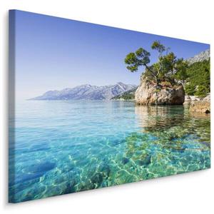 Картина на холсте Muralo Meer Berge Landschaft 3D, 100x70x70 см цвет beige/blau/grün