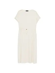 Платье миди с кулиской на талии Fabiana Filippi, бежевый