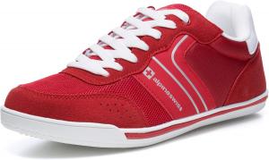 Мужские повседневные кроссовки Alpine Swiss Liam, Модные кроссовки с замшевой отделкой, Низкие стильные теннисные кроссовки на шнуровке, красный