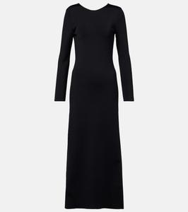 Трикотажное макси-платье Bottega Veneta, черный