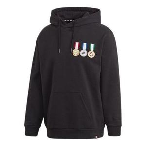 Толстовка adidas originals Run Dmc Contrasting Colors Printing Casual Sports Black, черный