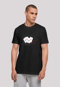 F4NT4STIC Футболка "Playing Cards A", принт, черный