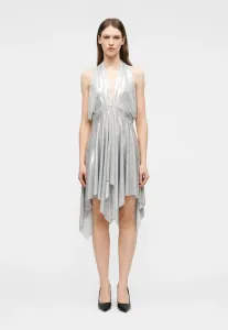Платье-Трансформер для коктейлей/вечеринки Norma Kamali, Silver-Coloured