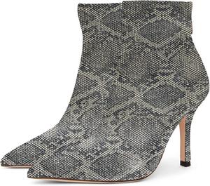 Женские ботильоны YDN с заостренным носком, на высокой шпильке, с задней молнией, для офиса и официального стиля, размеры США 4-15, Snakle Print