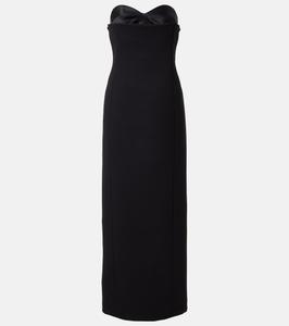 Платье макси из крепа Yael Khaite, черный
