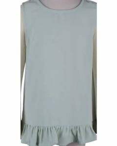 Майка для девочек с оборкой на подоле и перекрещивающимися рукавами на спине, цвет мятный Ml Kids, мятный