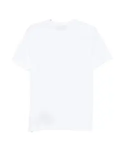 Белая хлопковая футболка с круглым вырезом Zanone, белый