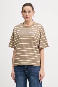 Хлопковая футболка FAYE Barbour, бежевый