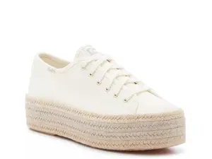 Кеды Keds Triple Up Espadrille Platform Sneaker — женские, кремово-белые